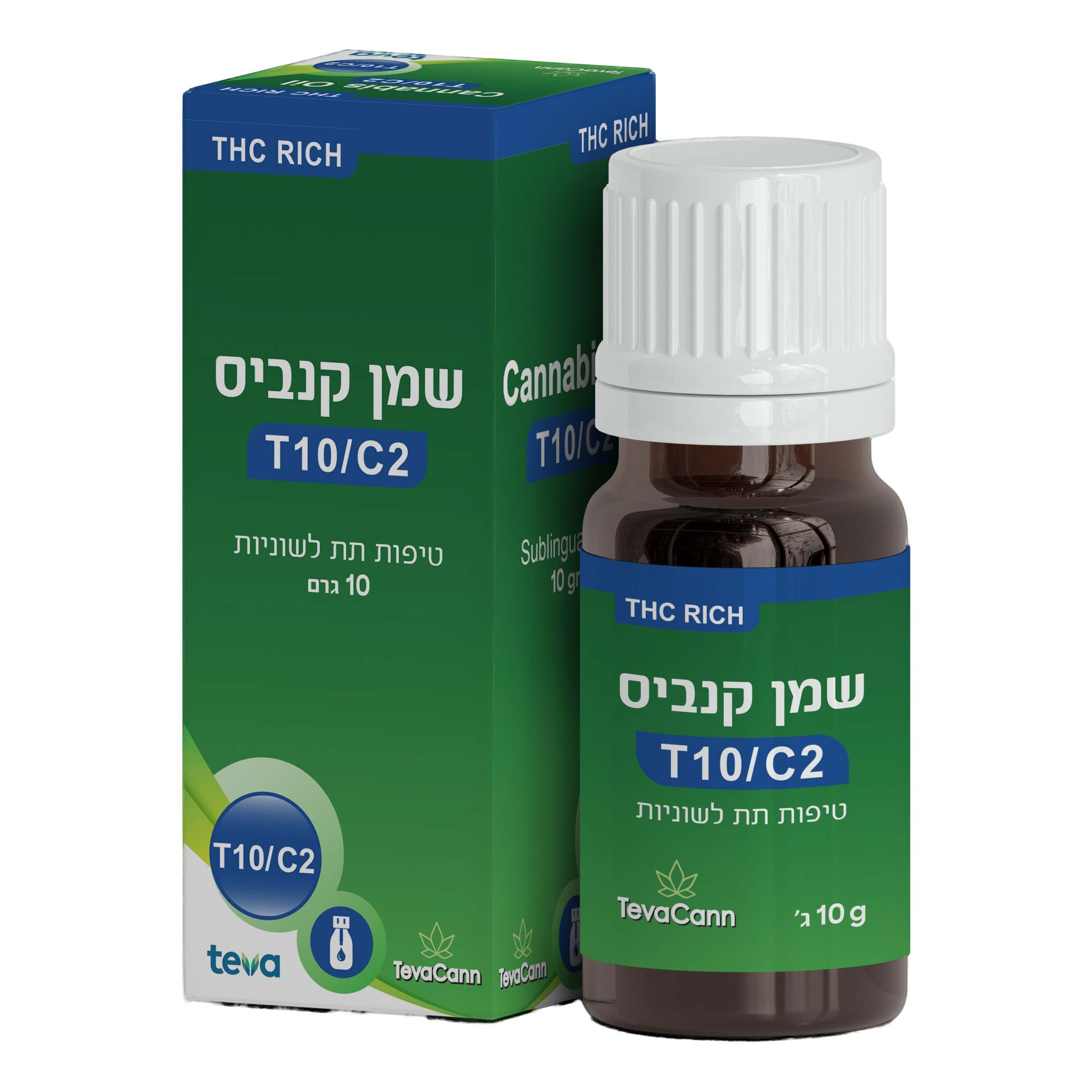 שמן טבעקאן (tevacann oil) – היבריד t10/c2