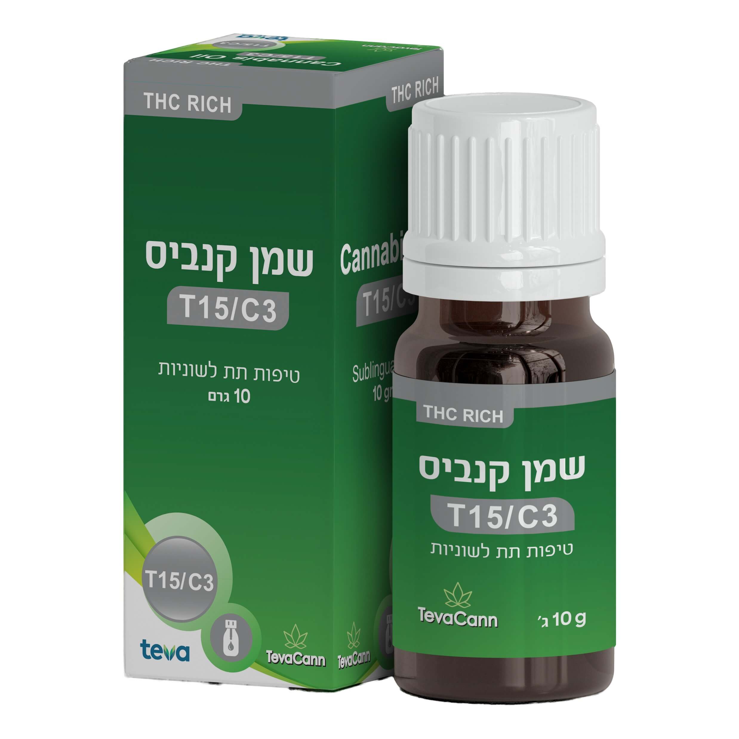 שמן טבעקאן (tevacann oil) – היבריד t15/c3