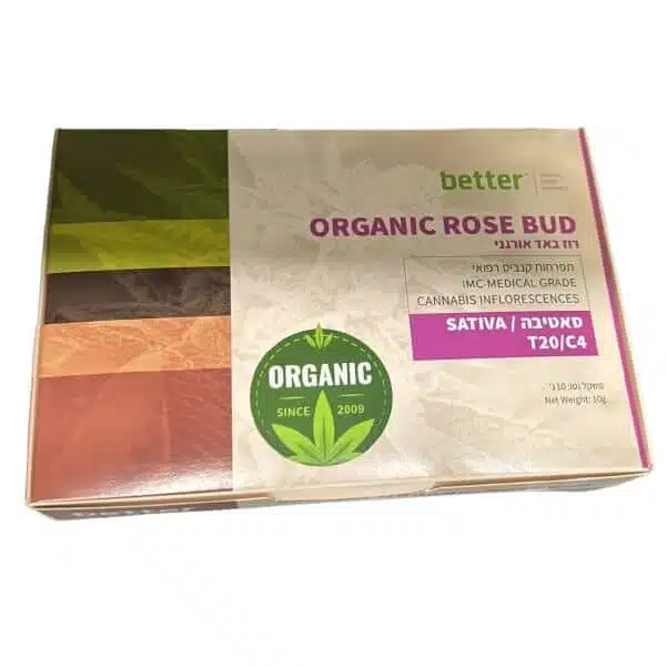 אריזת רוז באד אורגני (Rose Bud Organic) – סאטיבה T20/C4