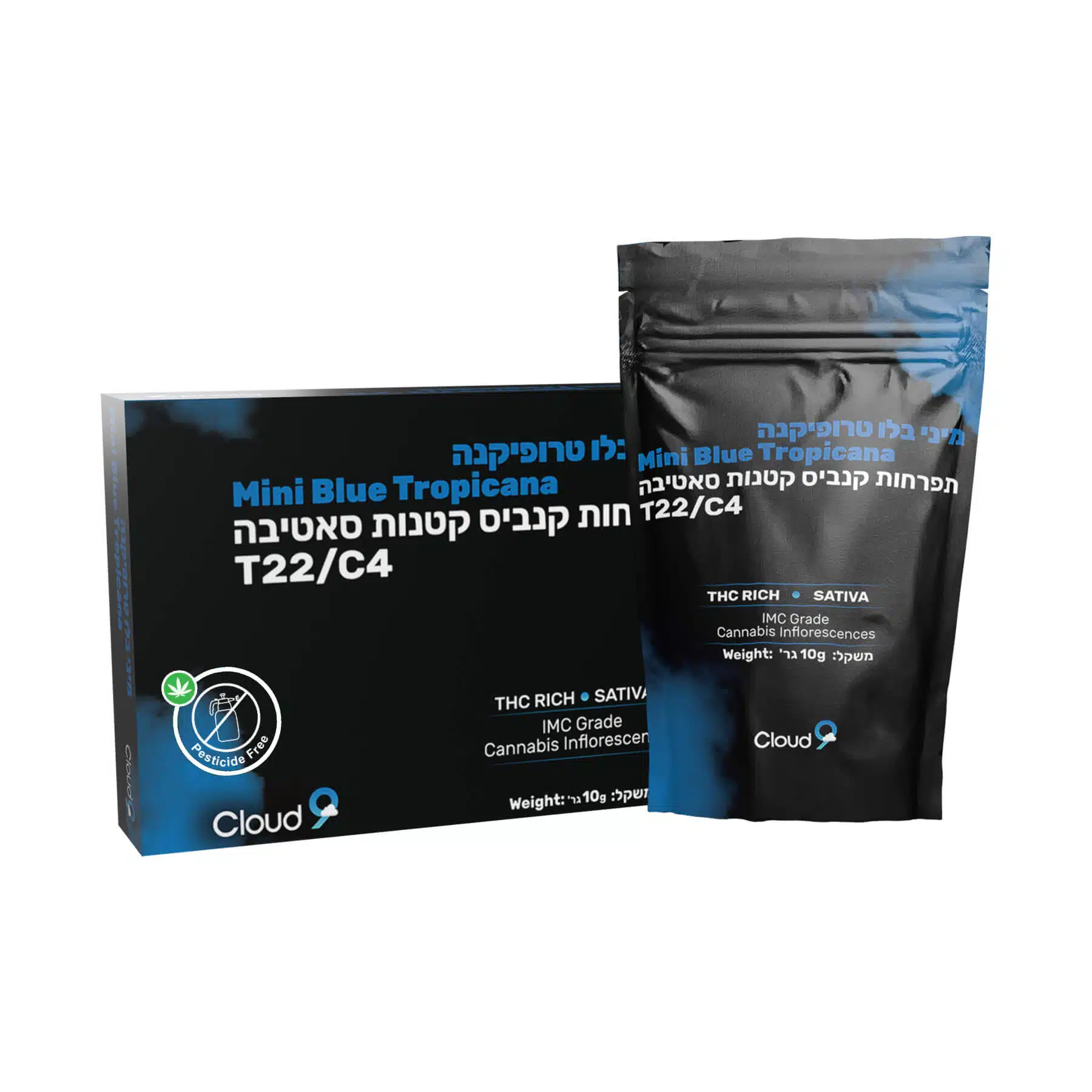אריזת בלו טרופיקנה מיני (Blue Tropicana Mini) - סאטיבה T22/C4
