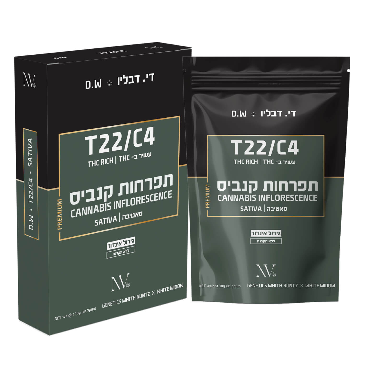 אריזת די.דבליו (D.W) - סאטיבה T22/C4