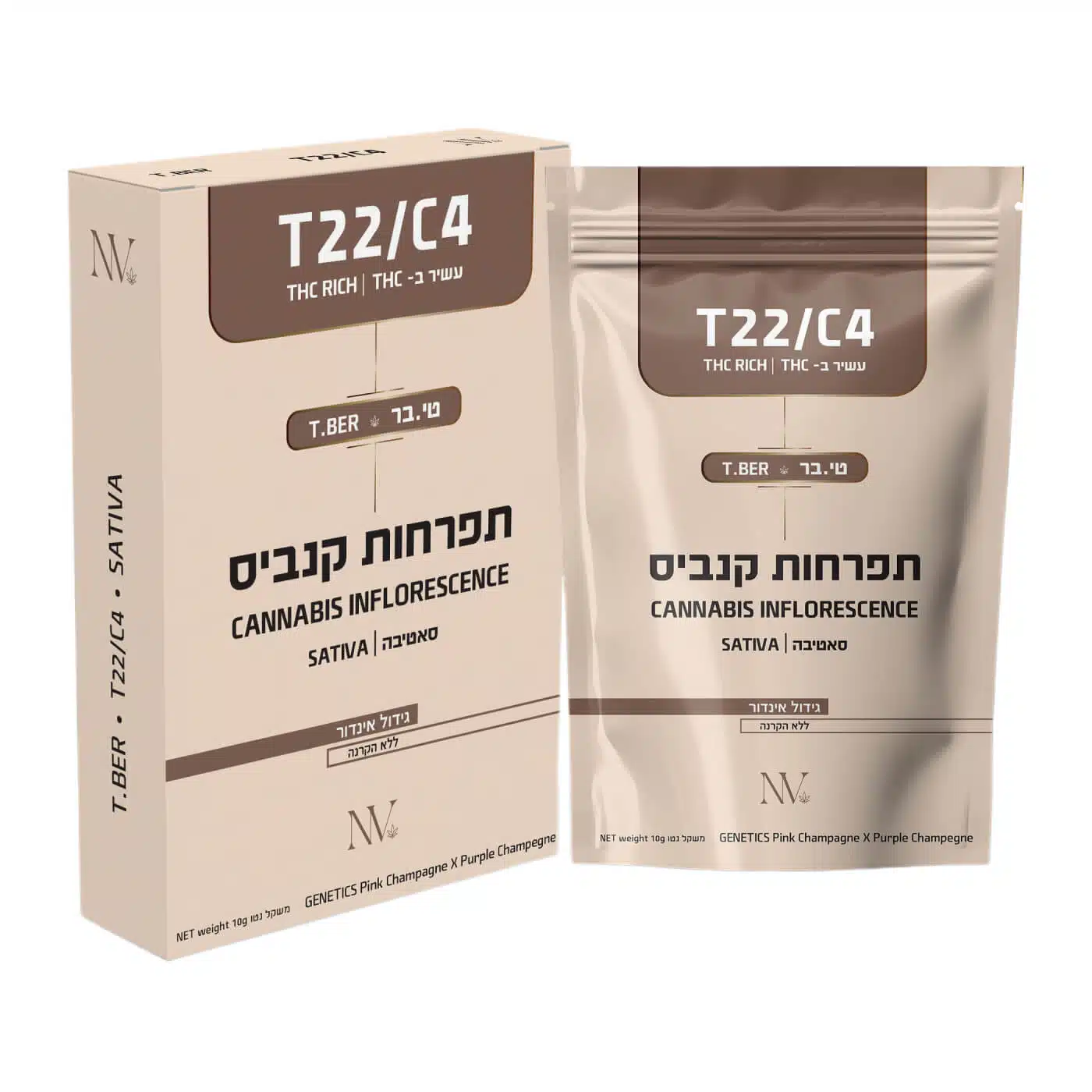 אריזת טי.בר (T.Ber) - סאטיבה T22/C4